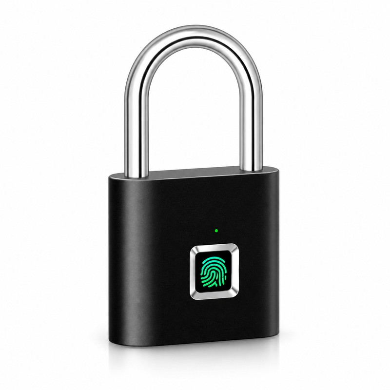 Fingerprint Padlock for Keyless Access – Rechargeable Zinc Alloy Lock