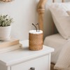 Mkono Glasses Holder for Nightstand Rattan Plush Lined Protective Glasses