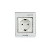 Surface-Mounted Wet Room Schuko Sockets and Toggle Switch with 1-Way
