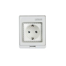Surface-Mounted Wet Room Schuko Sockets and Toggle Switch with 1-Way
