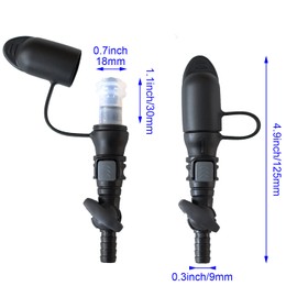 JMTEEA Hydration Bladder Bite Valve Replacement Mouthpiece Fit for Any Water Backpack and Most Brands, with Manual Switch Valve (2 Pack removable black)
