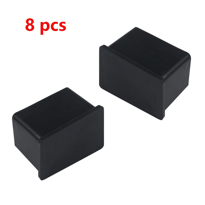 Antrader 1" x 1.5" Rectangle Shaped Furniture PVC Rubber Pads