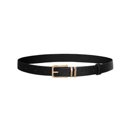 GRACE KARIN Womens Belt 2025 Leather Belt for Jeans Fashion Gold Buckle Ladies Dress Belt Black S