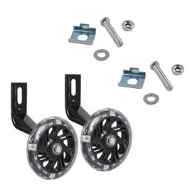 AUXBC 2Pcs Bicycle Training Wheels for 14 Inch Kids Bike, Flash Mute Wheel Stabilizers, Auxiliary Wheels Kit for Children's Bicycles