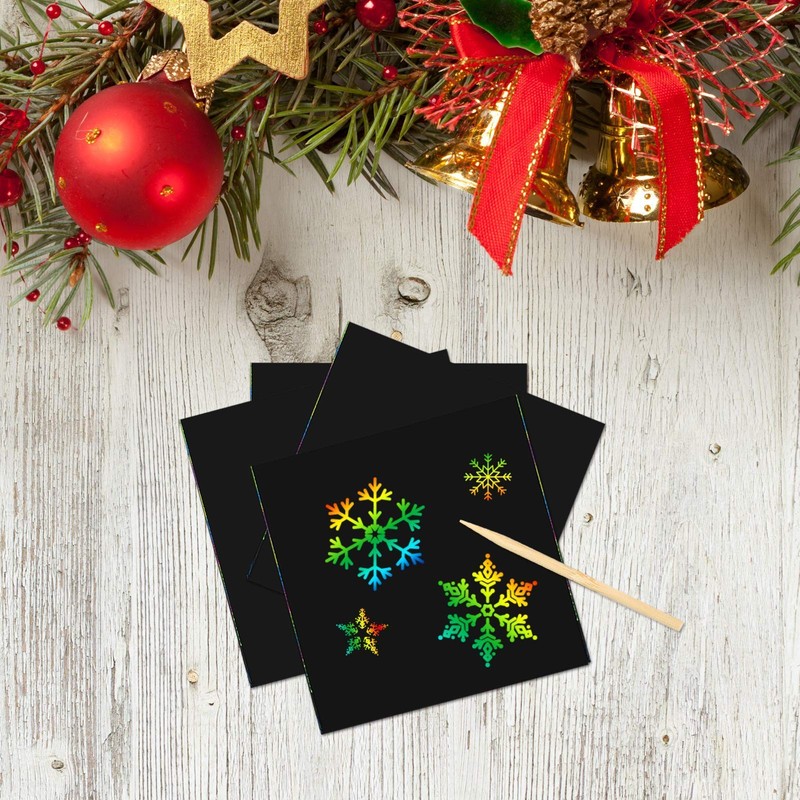 Kesote Scratch Paper 100 Sheets Magic Scratch Art Set Scratch