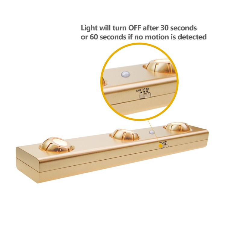 LUXSWAY LED Motion Sensor Light, Under Cabinet Light Battery Operated,