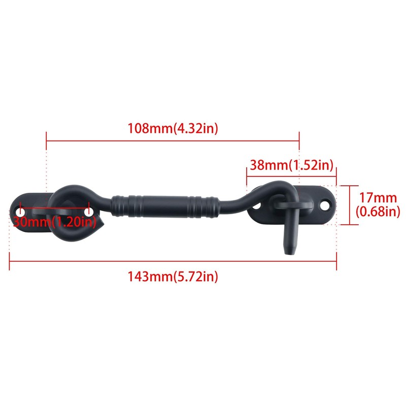 MOOCHE Pack of 2 Storm Hooks, 14.3 cm, Solid Stainless