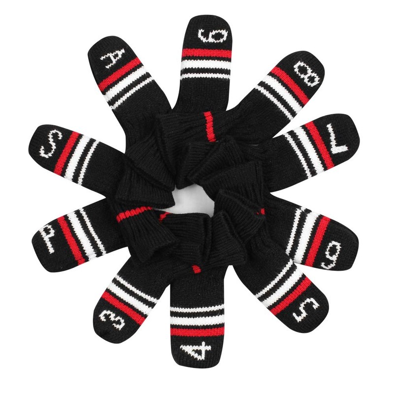 10 Pcs Golf Iron Covers Cuteness Knitted Socks Shape Washable
