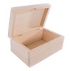 Small Rectangular Wooden Box with Lid & Bolt Closure |