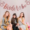 JEKUGOT Bride To Be Banner Rose Gold Hen Party Banner