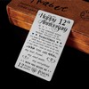 FALOGI 12th Wedding Anniversary Card Gifts for Wife, Happy 12