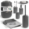 Clara Clark Bathroom Set - Gray Bathroom Accessories Set, 20PC