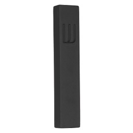 A&S Mezuzot Modern Concrete Mezuzah Case Design, Easy Peel and Stick Mezuza (Black+ Engraved Shin, 7 Inches)
