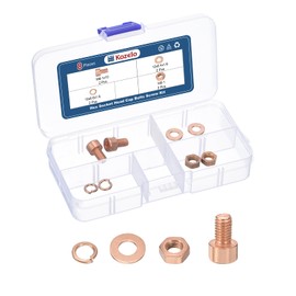 Kozelo 8pcs M6 Socket Head Cap Screws Bolts Nuts Assortment Kit - [M6-1x10mm] Red Copper Fully Threaded Hex Screw for 3D Printer Use