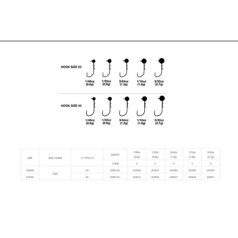 (, Needle (Sasame) Jig Head ryugi ヴxesupa # 3 1.8 G
