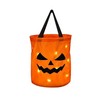 LED Halloween Trick-or-Treat Bucket for Candy – Collapsible Polyester Light-Up