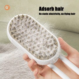 3in1 Steam Cat Grooming Brush,Shedding Brush for Long Haired & Short Haired Cat, Kitten Fur Brush for Removes Loose Undercoat.