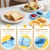 LZC LADYS GIFT Reusable Snack Containers with Lids Silicone, Double