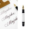 erofa Majohn P139 - Penna stilografica a stantuffo, pennino flessibile,