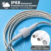 Permanent Outdoor Lights Extension Lead Waterproof Cord,Waterproof Extension Cable 3Pin,IP68