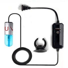 Aquarium UVC Clean Light Algae Clear Green Bloom Clean Fish Tank UVC Water Clean LAMP for Sump Pond Filter Tank (3W with Timer)