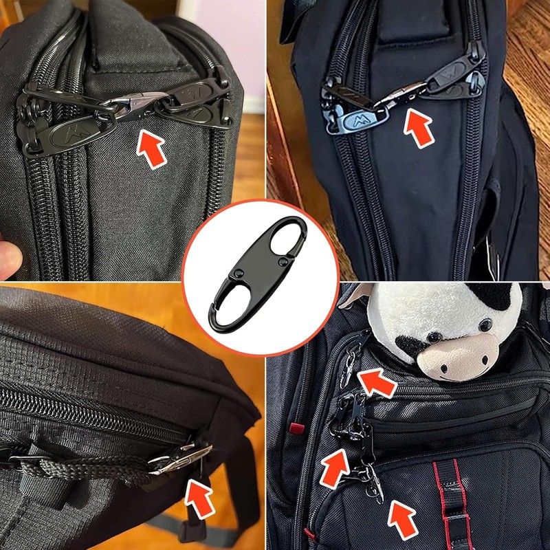 Zipper Clips Anti Theft Double Opening Zipper Pull Replacement Removable