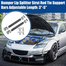 A ABSOPRO Set of 2 Car Front Bumper Lip Splinter Strut 3 - 5 Inch 75 mm Black