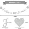 RICHHHA Glitter Silver Future Mr & Mrs Banner with Heart,Pre-Strung,Engagement
