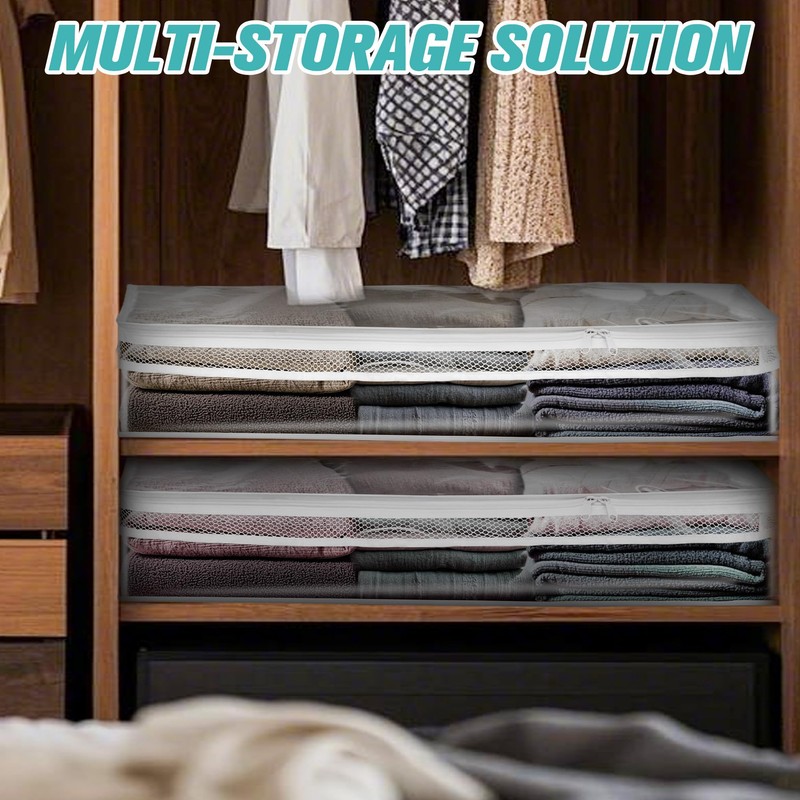 HIBAG 20 Gallon Under Bed Storage Containers, Underbed Clothing Storage