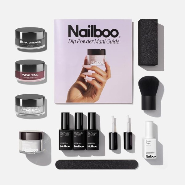 Nailboo Dip Powder Nail Kit Bundle - 3 Highly Pigmented