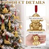 Novabright 6 adornos de Navidad dorados clásico para árbol, decoración