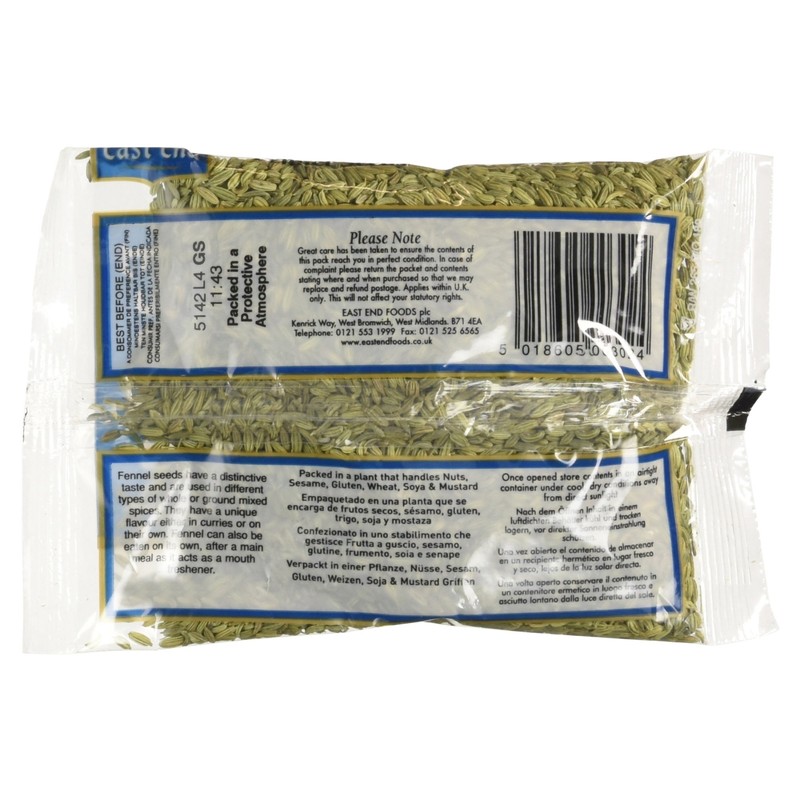 East End Fennel Seeds, 100g