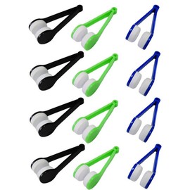 12PCS Eyeglass Cleaner, Mini Microfiber Cloths and Brush for Sunglasses, Eyewear and Reading Glasses