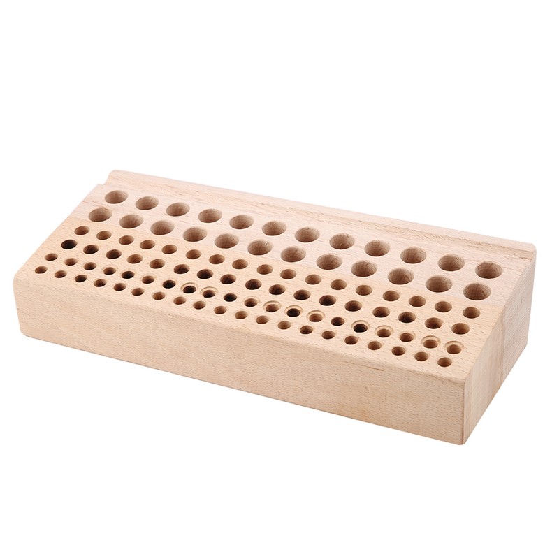98 Holes Leather Craft Tool Wood Rack Wooden Punch Tool