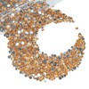 qiipii 16000PCS Caramel Gold Crystal Resin Rhinestones for Crafting 3mm