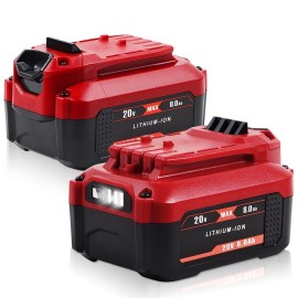 For Craftsman 20V Cordless Power Tools 2X 1X 20V For Craftsman V20 20 Volt 8.0Ah Li-ion Battery CMCB204 CMCB202 CMCB205 - 2X8000mah battery only