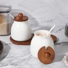 Sailench Ceramic Sugar Bowl Set of 2, Sugar Bowl with