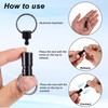 Tinoaly 2pcs Quick Release Keychain, Detachable Disconnect Pull-Apart Key Ring