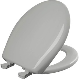 Bemis 200SLOWT 062 Will Slow Close, Never Loosen and Easily Remove Toilet Seat, Round, Ice Grey