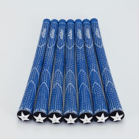 elitegrips N360 RUBBER CORD M58 Golf Grips, Set of 7, Blue with Backline