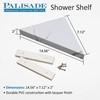 Palisade Vinyl Waterproof Corner Shower Shelf in Cracked Slate
