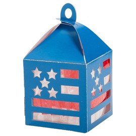 Fun Express American Flag Tissue Paper Lantern Craft Kit - Makes 12