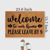Funny Coir Doormat Welcome to Our Home Please Leave by
