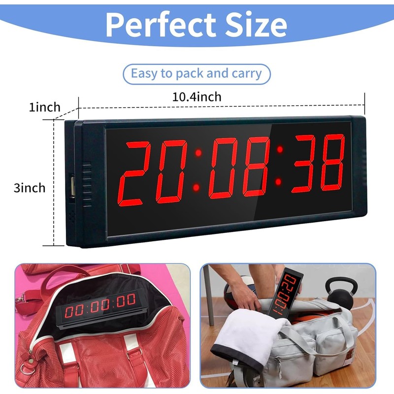 Ousmile Large Stopwatch with Start/Stop Button, LED Digital Timer with