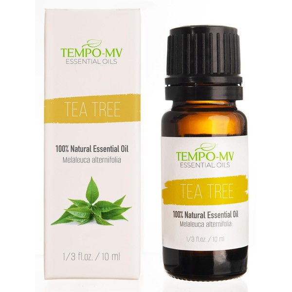 Organic Tea Tree Oil - 100% Pure and Natural Undiluted Therapeutic Grade Tea Tree Essential Oil for Aromatherapy Diffuser and Body Care (10ml)