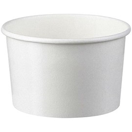 VEPATIM 100 ice cream cups made of paper, white, 125 ml, 4 oz