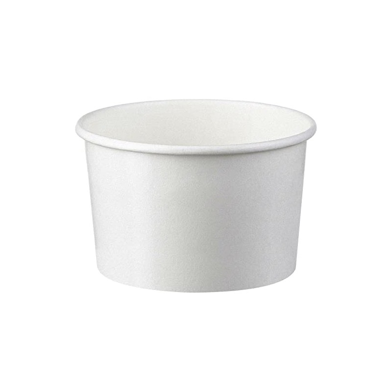 VEPATIM 100 ice cream cups made of paper, white, 125