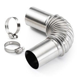 HZJD Exhaust Pipe Tube Elbow Connector Stainless 2.5CM/1in for Diesel Parking heaters(13cm)