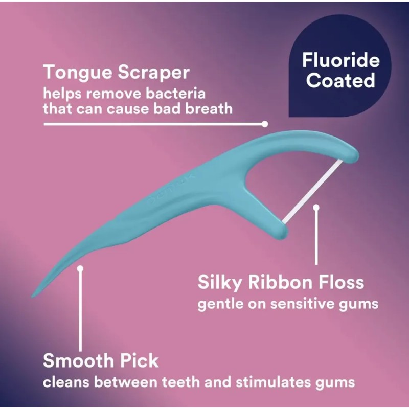 Dentek Floss Picks Sensitivo Gums 150 Unidades 7 Cm Encerado