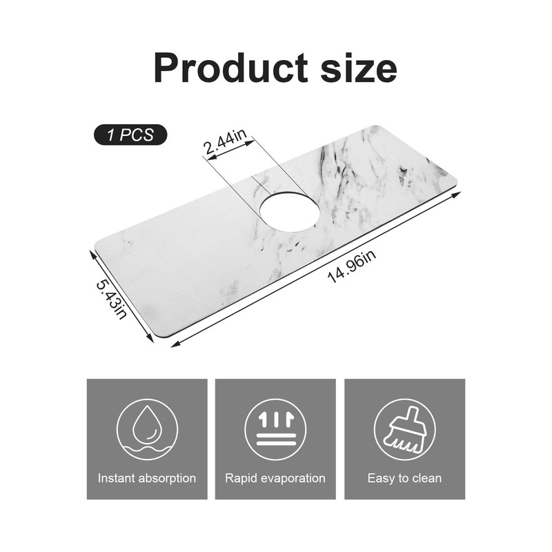 1 Piece Tap Absorbent Mat Kitchen Sink Splash Mat Sink